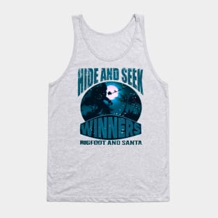 hide and seek winners bigfoot and santa. 80s funny Tank Top